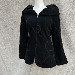 AVELLINI Chic‎ Black Women's Teddy Jacket